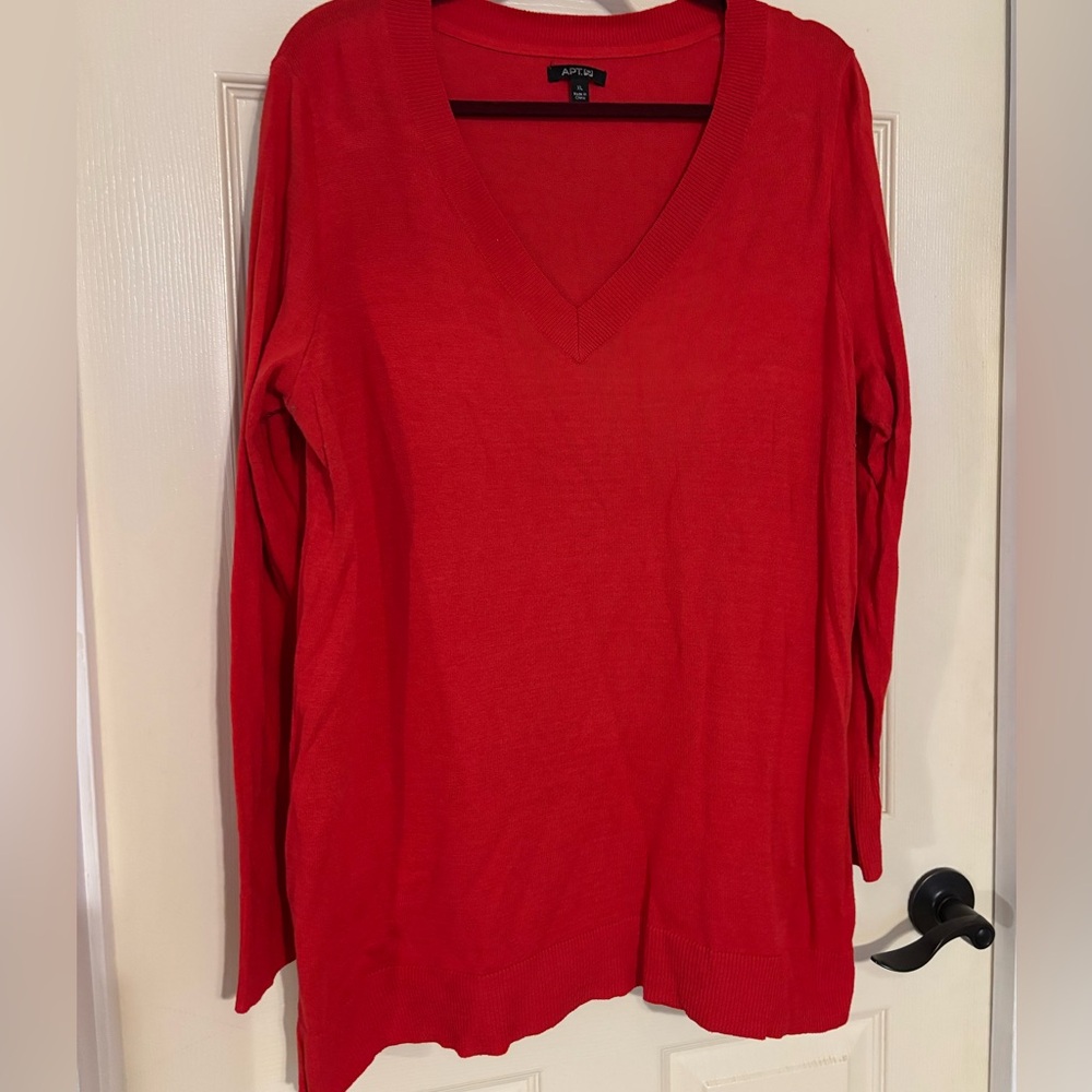 Apt. 9 Vibrant Red Knit Sweater